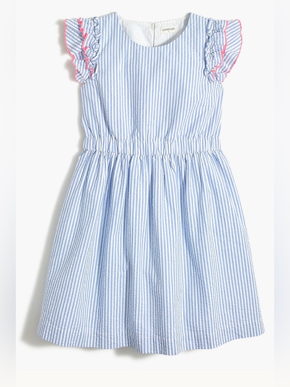 Crewcuts J.Crew Girls Seersucker Flutter Sleeve Dress Size 5